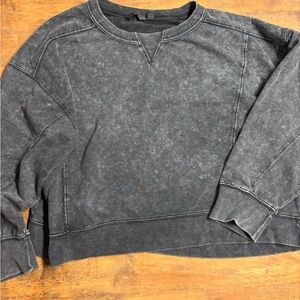 Danskin Women's Crew Neck Sweater - Charcoal Gray